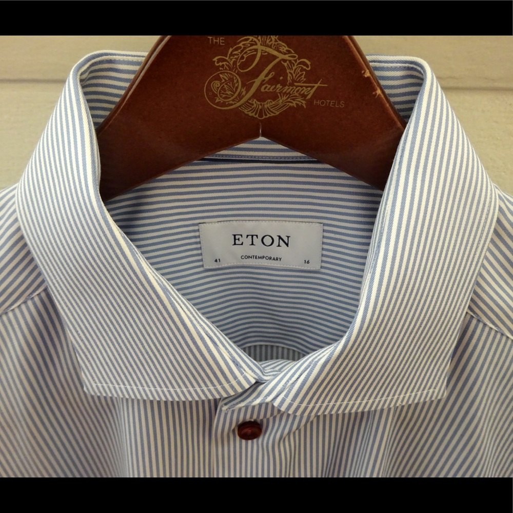ETON Contemporary Fit Stripe Twill 16 41